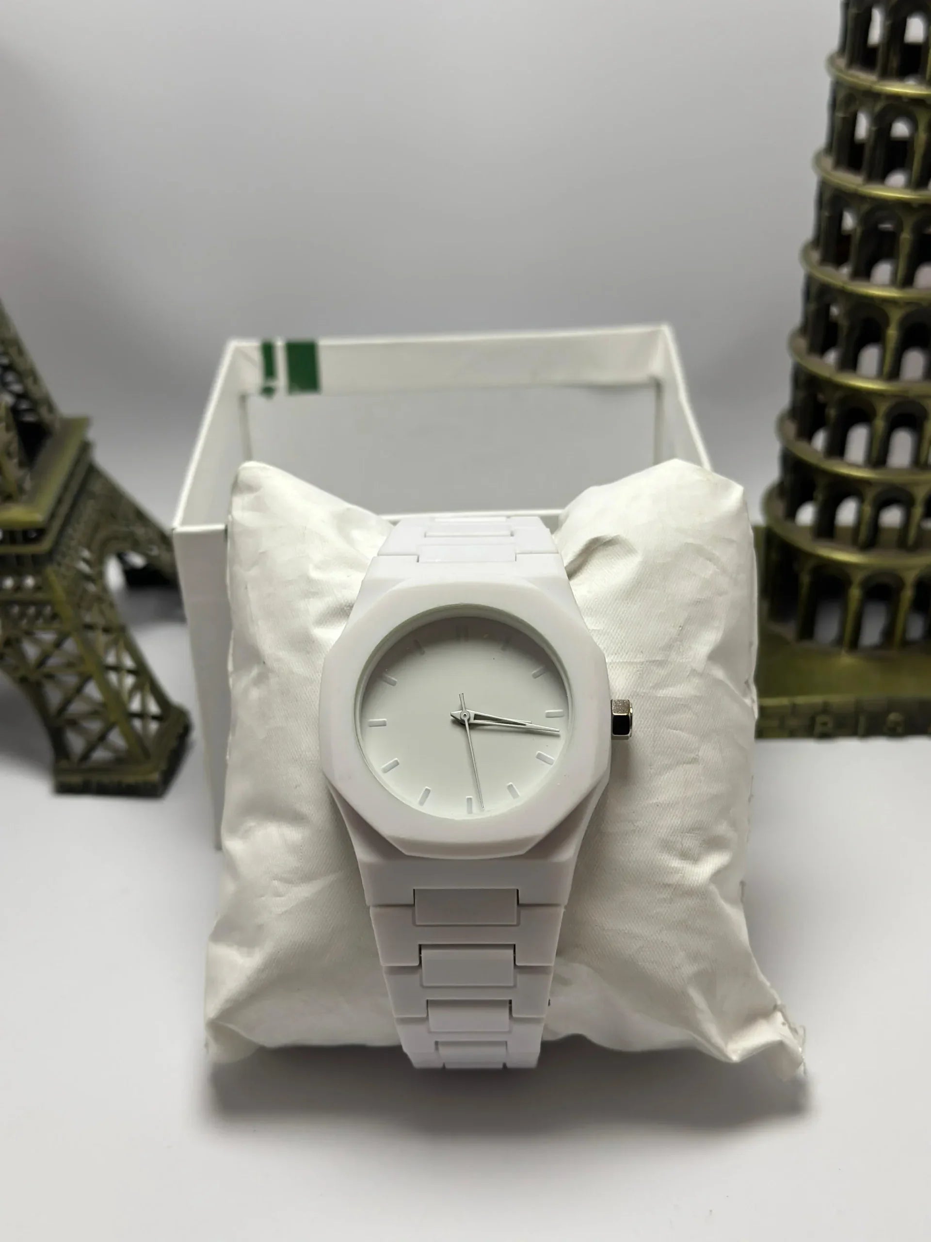 Full White Aura Watch – Minimalist Stylish Design | Lightweight & Compact | Perfect for Daily Wear & Fashion (Without Box)