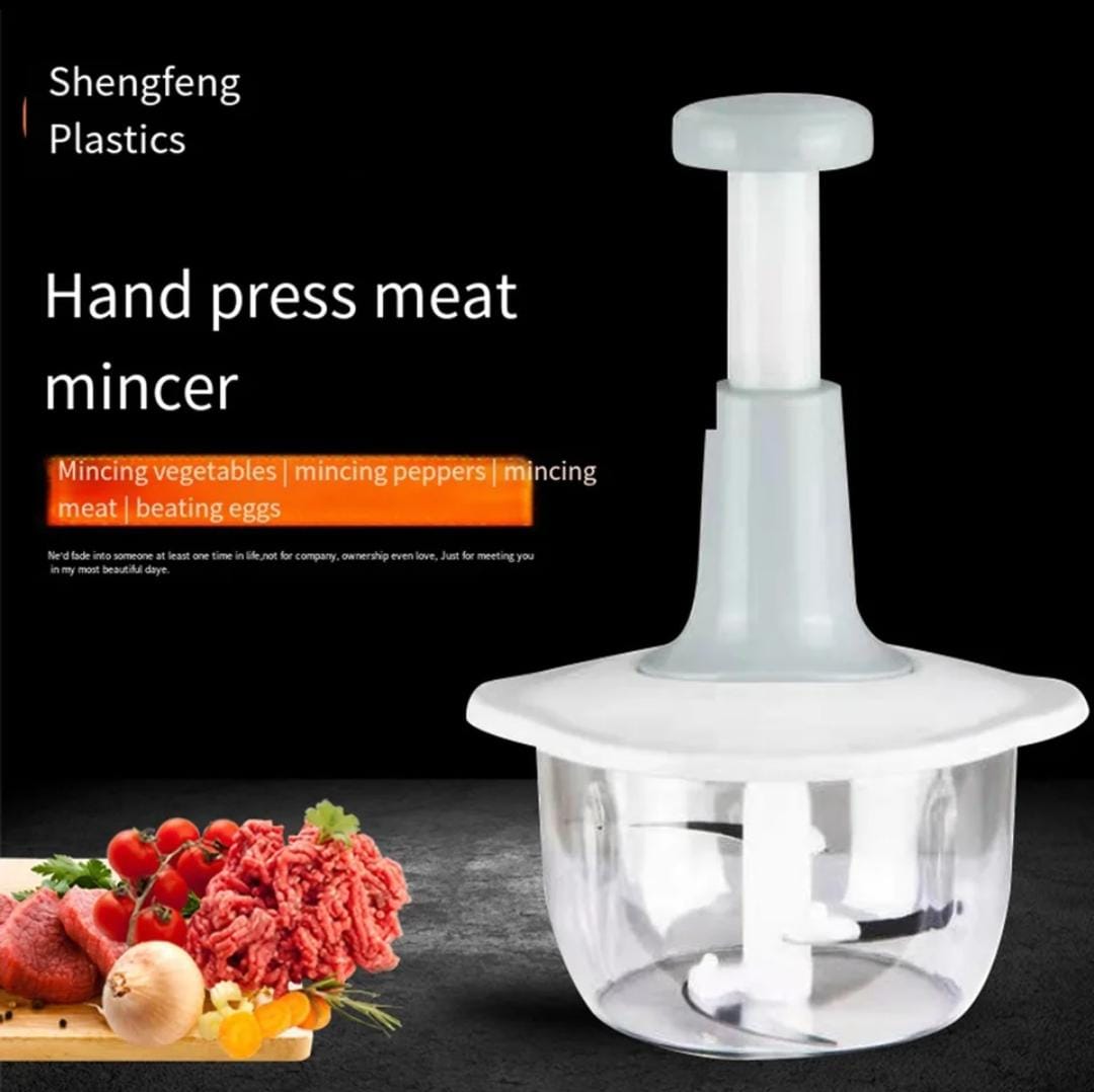 Manual Hand Push Chopper – 2 Liter Multi-Functional Vegetable & Meat Grinder (Random Color)