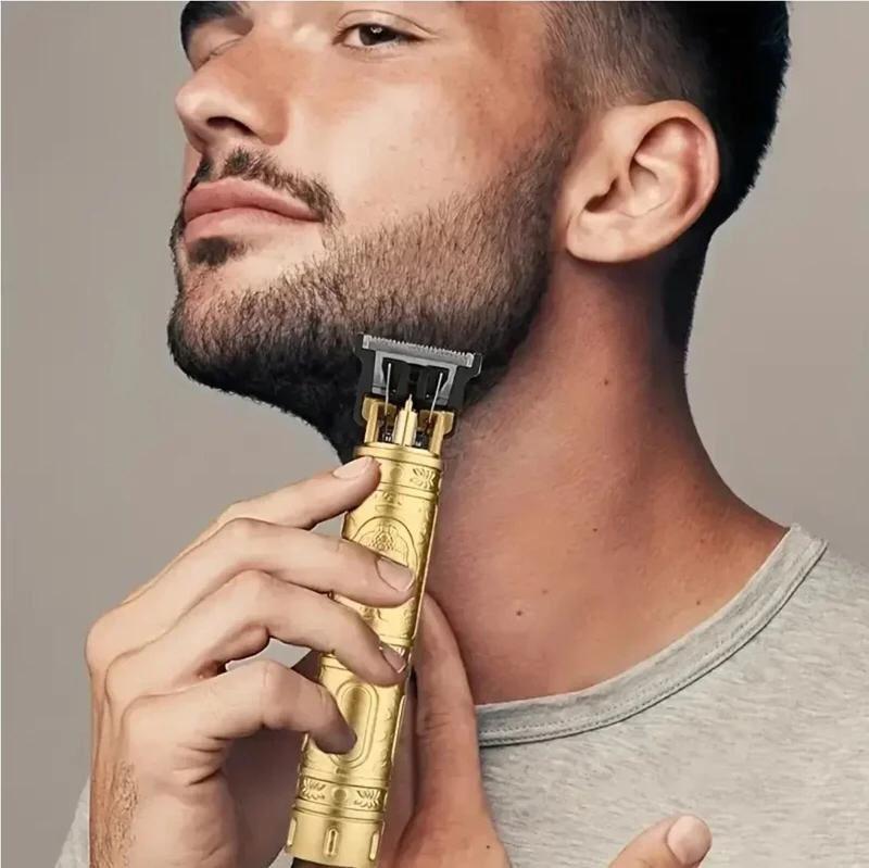 Metal Body Vintage T9 Trimmer & Hair Clipper for Men | USB Rechargeable Professional Hair Cutting Machine | Precision Beard & Hair Grooming Tool