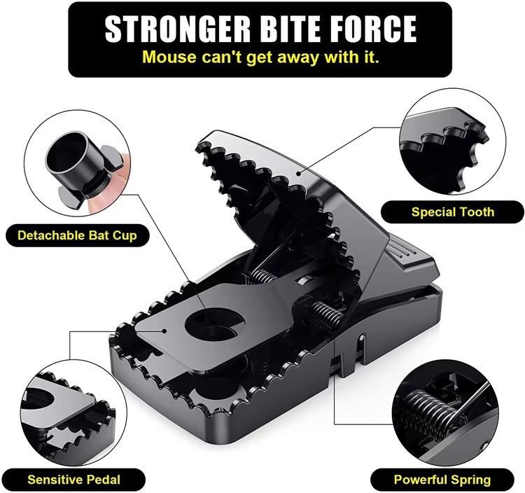 Durable Mouse Trap (Pack of 3) β Reusable Rodent Catcher for Home, Kitchen & Office