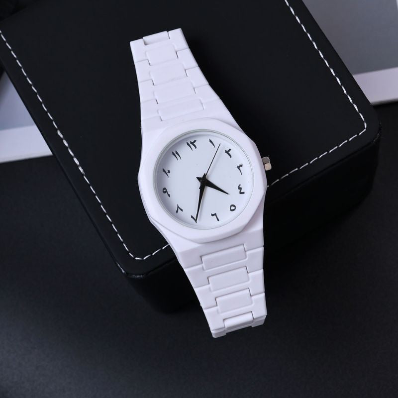 Full White Aura Watch – Minimalist Stylish Design | Lightweight & Compact | Perfect for Daily Wear & Fashion (Without Box)
