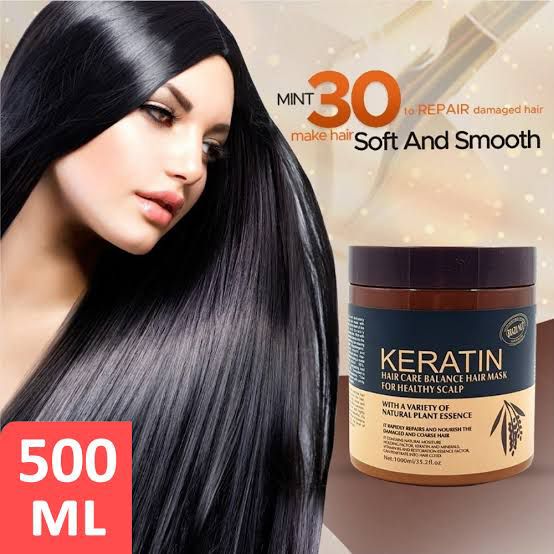 Professional Keratin Hair Repair Mask – Deep Conditioning Treatment for Frizzy, Damaged & Chemically Treated Hair (500ml)