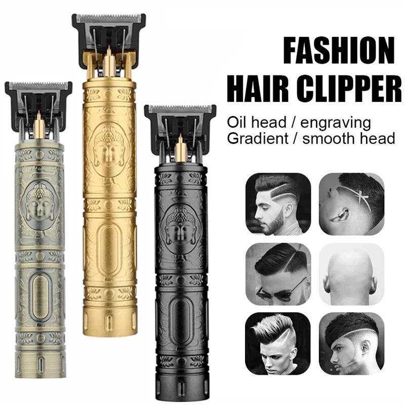 Metal Body Vintage T9 Trimmer & Hair Clipper for Men | USB Rechargeable Professional Hair Cutting Machine | Precision Beard & Hair Grooming Tool