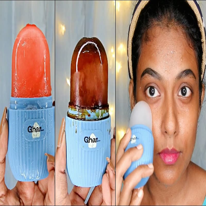 🧊 Silicone Facial Ice Roller – Skin Soothing & Glow Massager