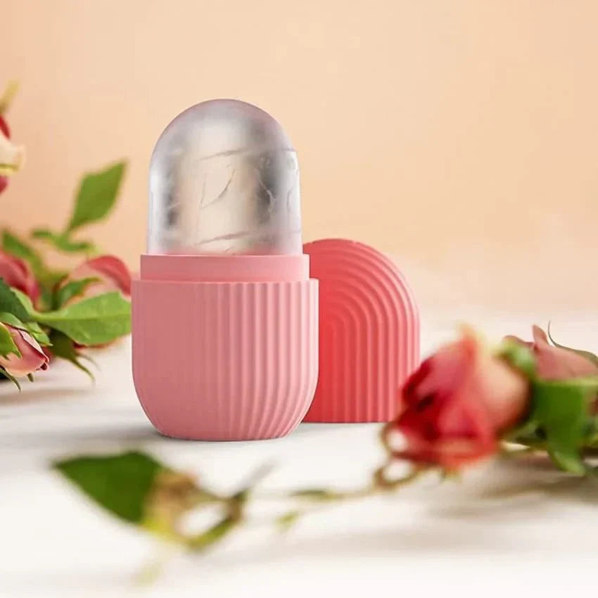 🧊 Silicone Facial Ice Roller – Skin Soothing & Glow Massager