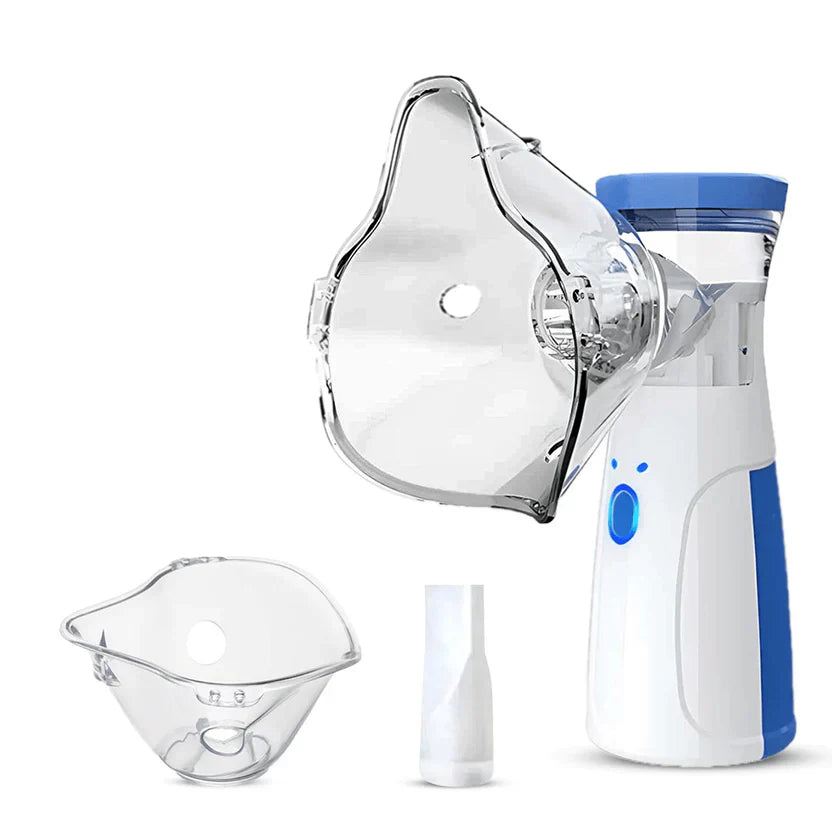 Portable Mesh Nebulizer – Quiet USB Rechargeable Inhaler for Kids & Adults