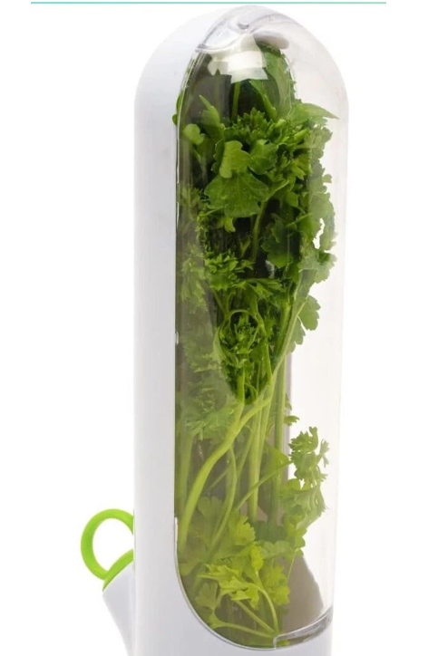 Herb Saver Storage Container | Fresh Herb Keeper for Refrigerator | Leak-Proof & Food-Grade Storage Box