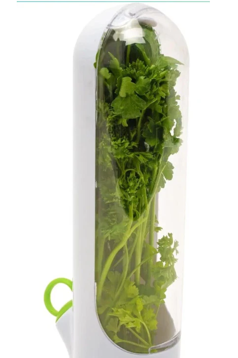 Herb Saver Storage Container | Fresh Herb Keeper for Refrigerator | Leak-Proof & Food-Grade Storage Box