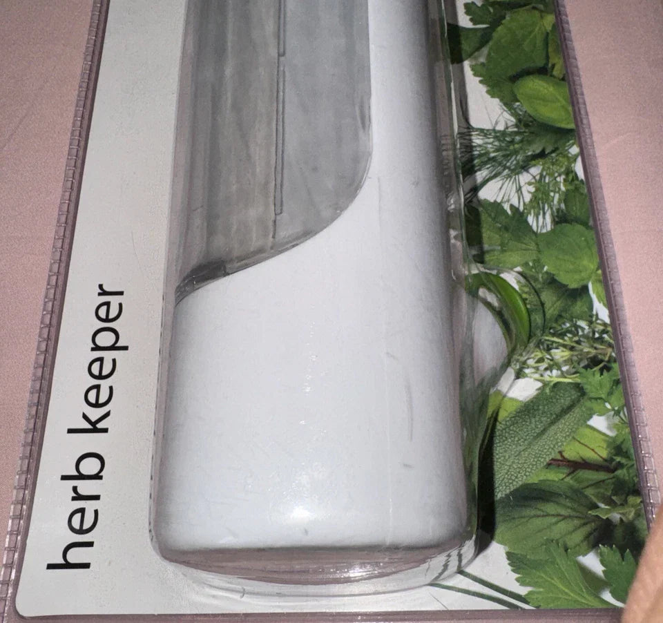 Herb Saver Storage Container | Fresh Herb Keeper for Refrigerator | Leak-Proof & Food-Grade Storage Box