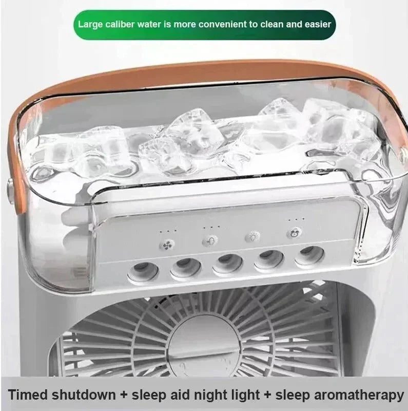 Mini Portable Air Conditioner & Mini AC Fan – USB Rechargeable Personal Cooling Fan
