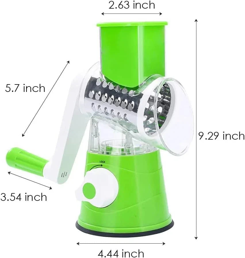 TableTop Drum Grater – Manual Vegetable Cutter, Slicer & Grater | Multi-Functional Kitchen Gadget (Random Color)