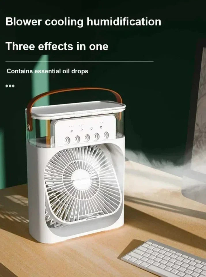 Mini Portable Air Conditioner & Mini AC Fan – USB Rechargeable Personal Cooling Fan