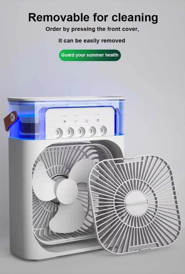 Mini Portable Air Conditioner & Mini AC Fan – USB Rechargeable Personal Cooling Fan