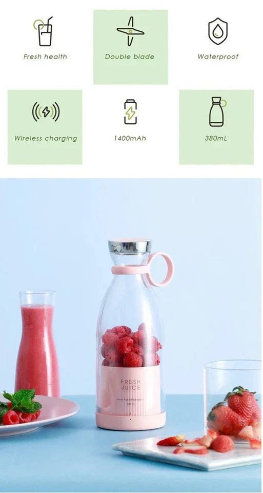 Mini Portable Juicer – USB Rechargeable Fresh Juice Blender