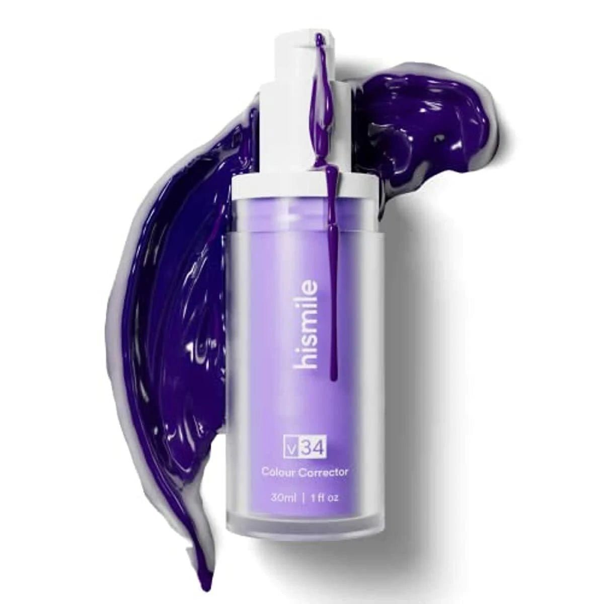 Hismile V34 Teeth Colour Corrector Serum 30ml | Instant Teeth Brightening | Purple Serum