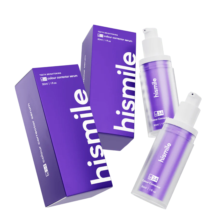 Hismile V34 Teeth Colour Corrector Serum 30ml | Instant Teeth Brightening | Purple Serum