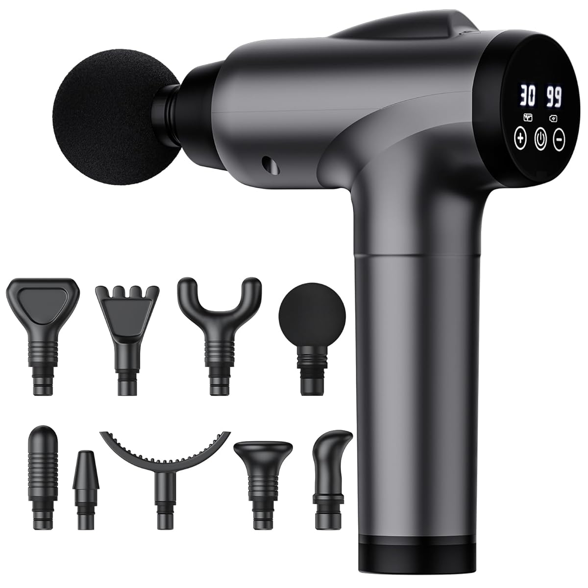 4-in-1 Massage Gun | Deep Tissue Percussion Massager with 4 Attachments | Handheld Electric Muscle Therapy Device