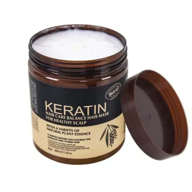Professional Keratin Hair Repair Mask – Deep Conditioning Treatment for Frizzy, Damaged & Chemically Treated Hair (500ml)