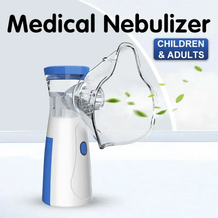Portable Mesh Nebulizer – Quiet USB Rechargeable Inhaler for Kids & Adults
