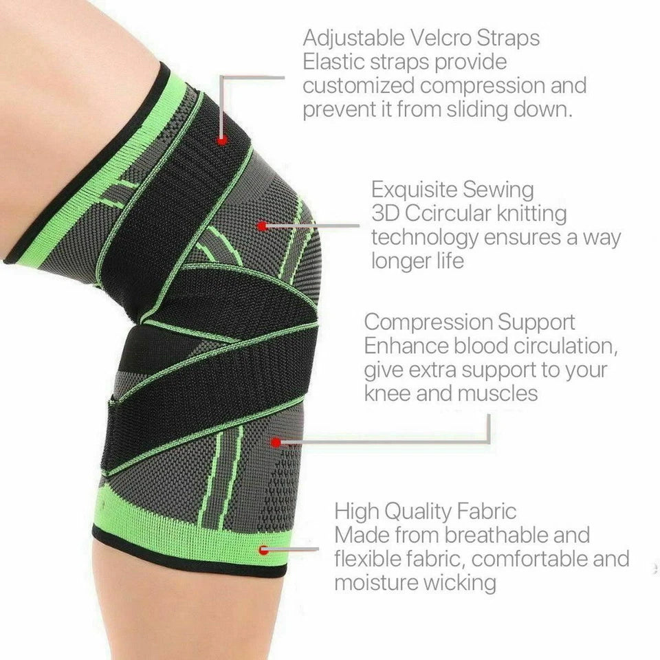 3D Knee Support Brace – Breathable Compression for Pain Relief & Joint Stability