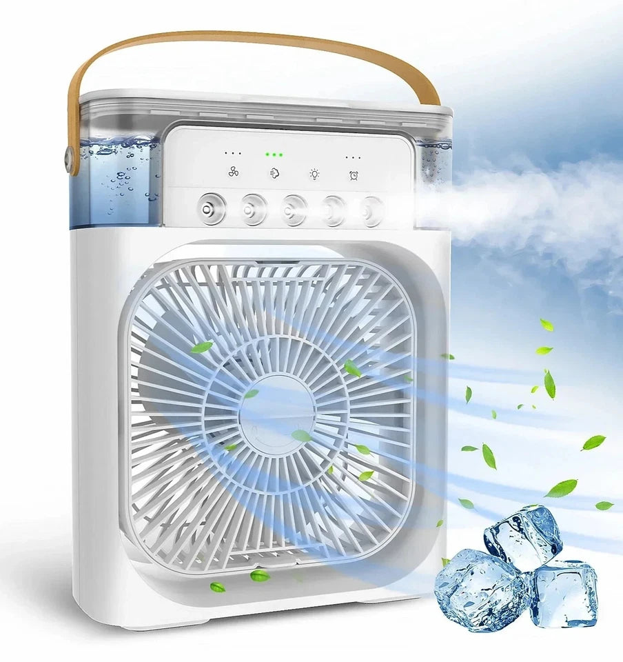 Mini Portable Air Conditioner & Mini AC Fan – USB Rechargeable Personal Cooling Fan